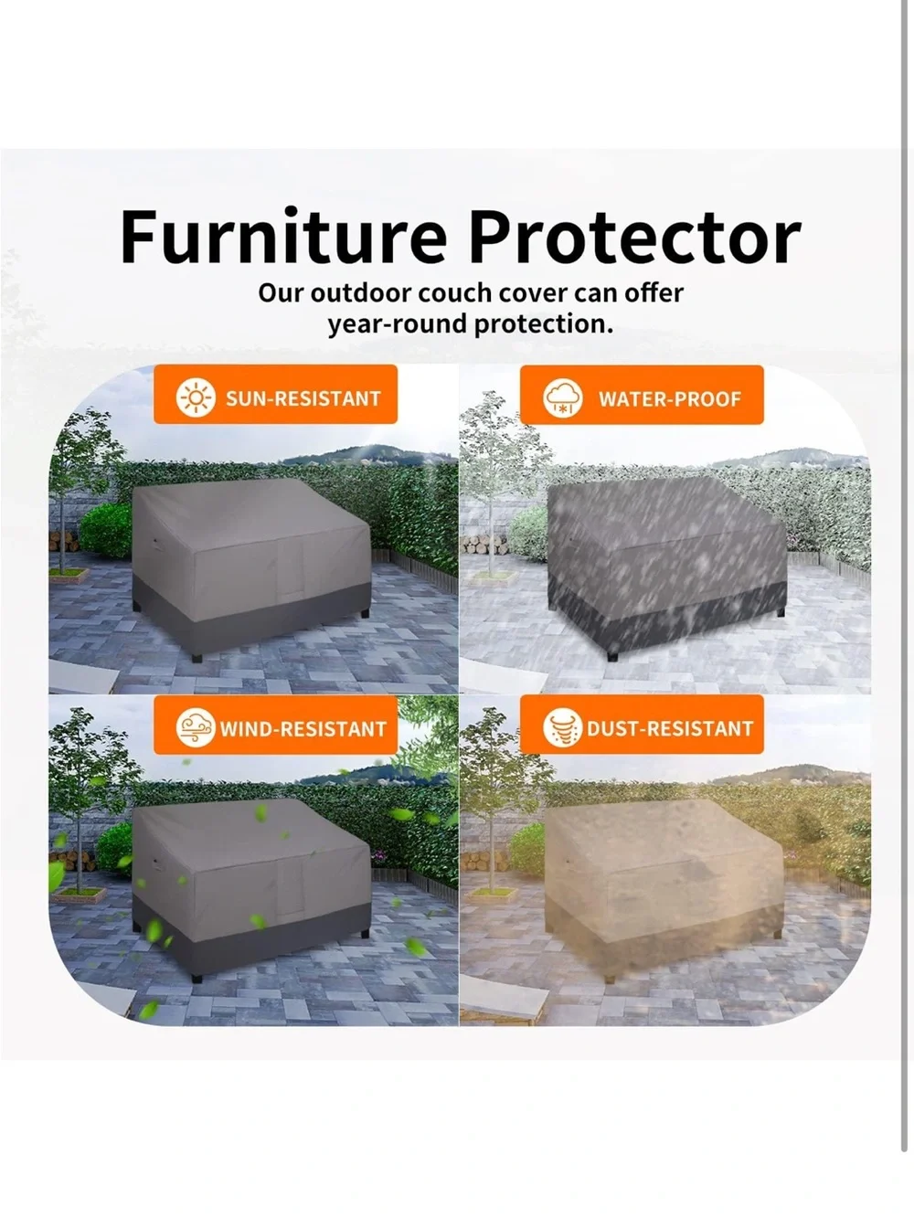 Easy-Going Heavy Duty 2 Seater Outdoor Loveseat Cover, Waterproof